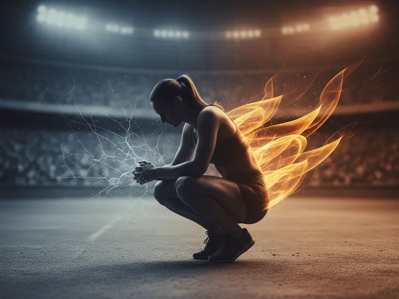 Deportista trabajando su fortaleza mental con apoyo de psicología deportiva